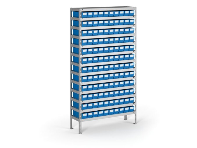 Regál s plastovými boxy ShelfBox, 2000 x 1000 x 500 mm, 120x box C