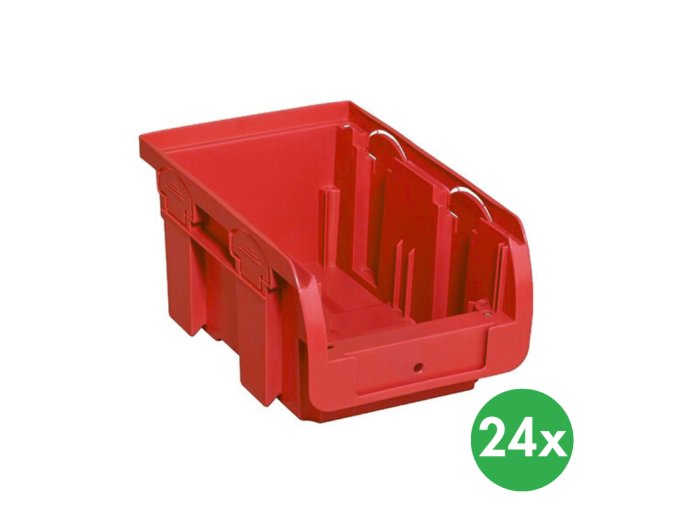 Plastový box COMPACT, 102 x 160 x 75 mm, červený
