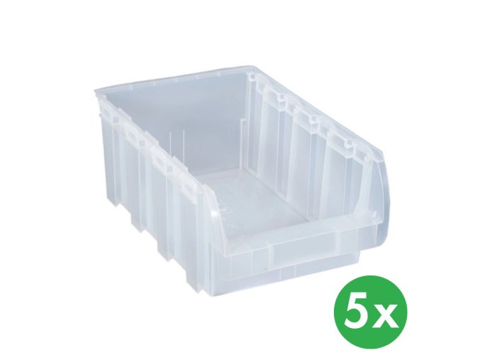 plastovy box compact 316 x 500 x 200 mm 5 ks pruhledny 115263
