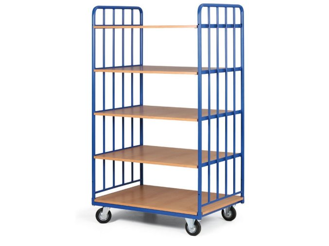 policovy vozik 5 polic 2 bocnice s vyplni nosnost 400 kg 1201