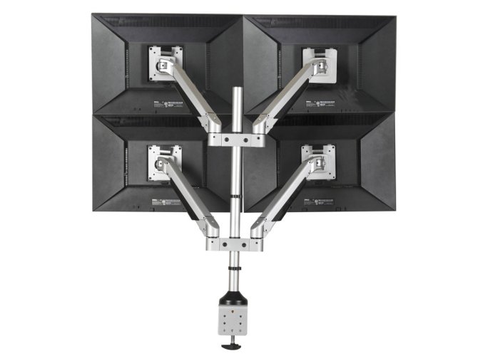 Držák monitorů za desku stolu 4x monitor