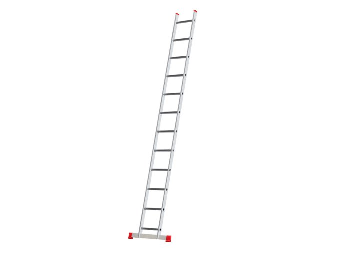 Hliníkový jednodílný opěrný žebřík VENBOS HOBBY, 12 příček, 3,3 m