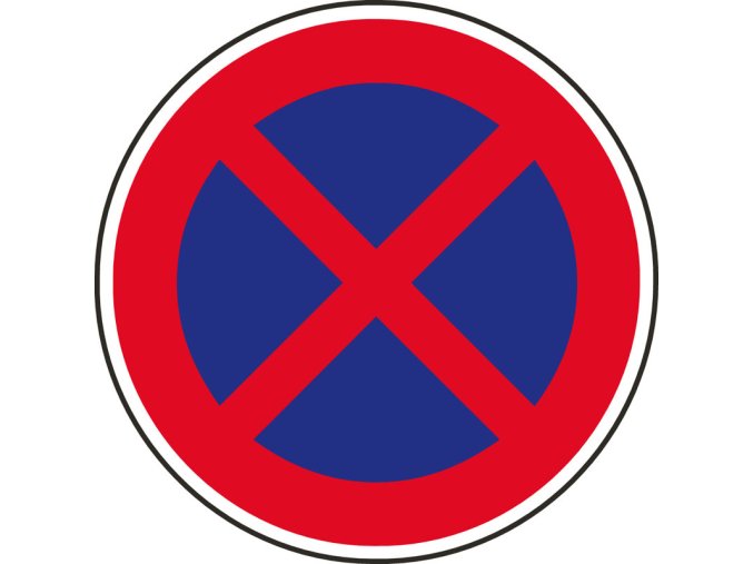 Dopravní značka – Zákaz zastavení