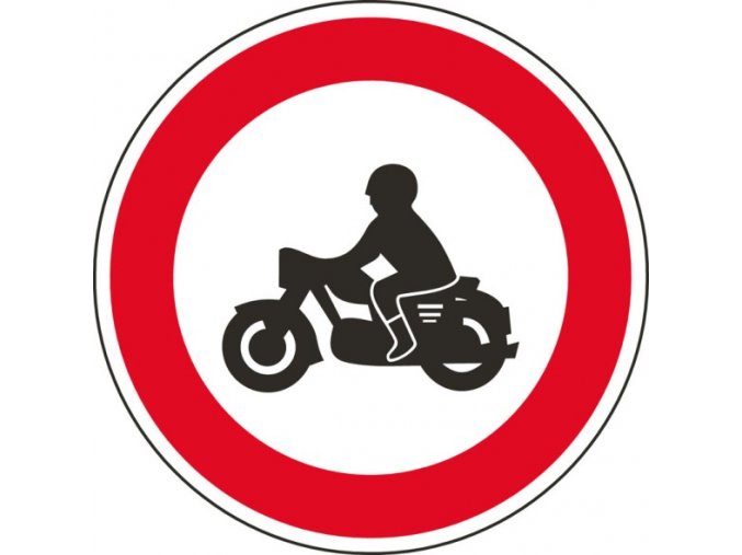 Dopravní značka – Zákaz vjezdu motocyklů