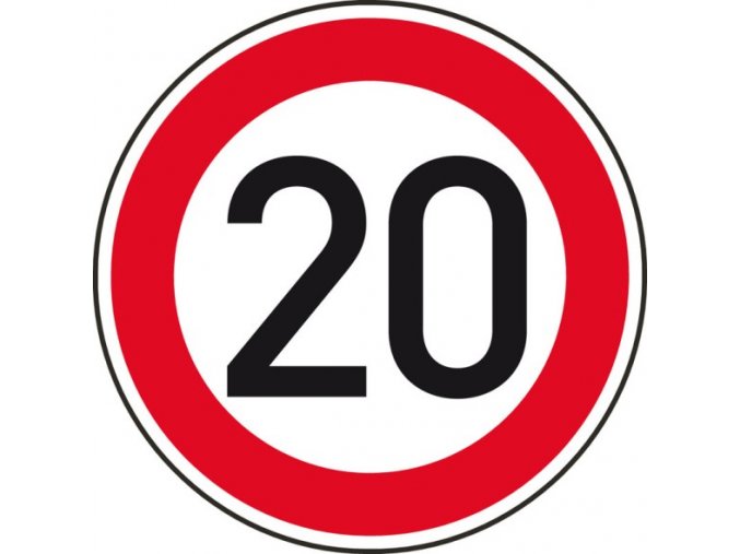 Dopravní značka – Nejvyšší dovolená rychlost 20