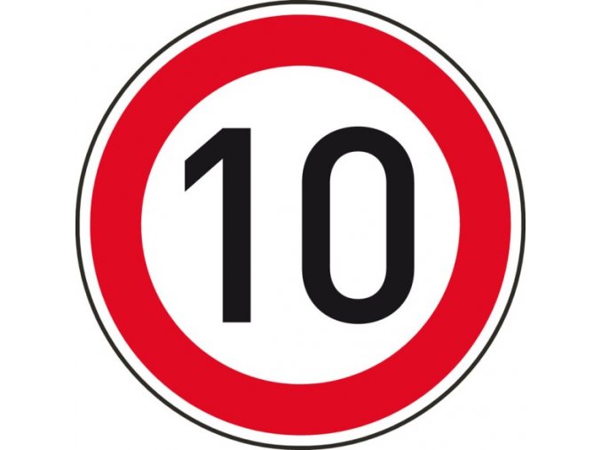 Dopravní značka – Nejvyšší dovolená rychlost 10