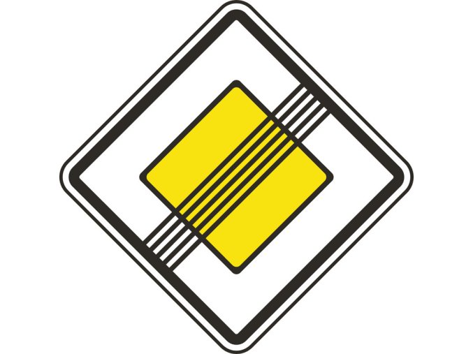 Dopravní značka – Konec hlavní pozemní komunikace