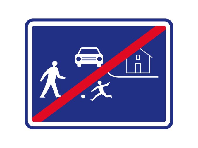 Dopravní značka – Konec obytné zóny