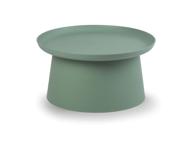 Plastový kávový stolek FUNGO, průměr 70 cm, zelený