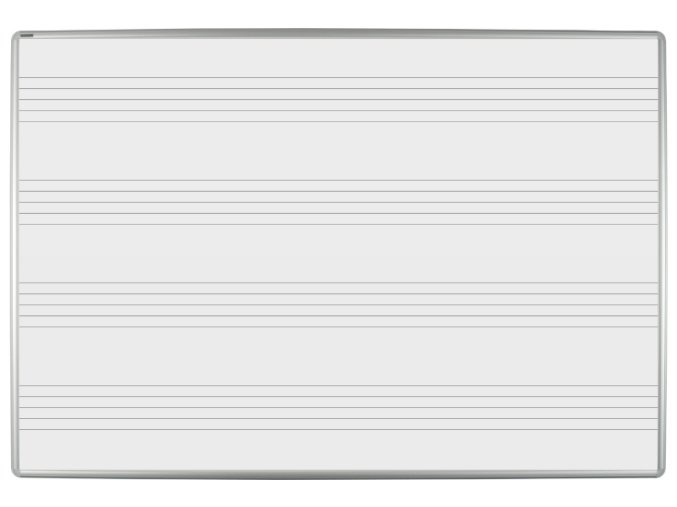 bila keramicka popisovaci tabule s potiskem ekotab 1200 x 1000 mm notova osnova 16416