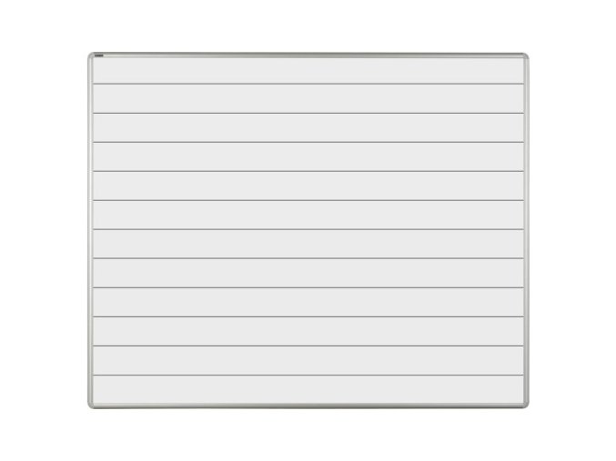 Bílá keramická popisovací tabule s potiskem ekoTAB, 1500 x 1200 mm, linky