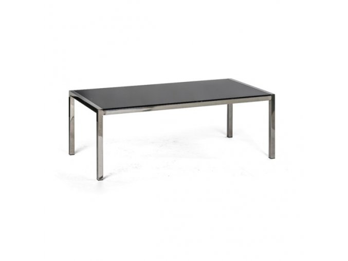 Konferenční skleněný stůl TAZ, 120 x 60 x 43 cm, černý