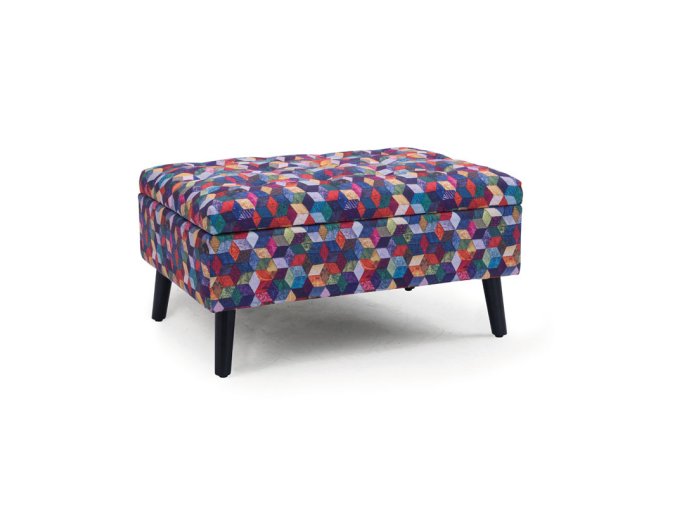 Patchwork podnožník, taburet ANTIS