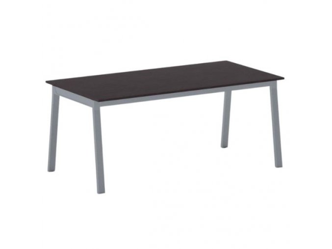 Kancelářský pracovní stůl PRIMO BASIC, šedostříbrná podnož, 1800 x 900 mm, wenge