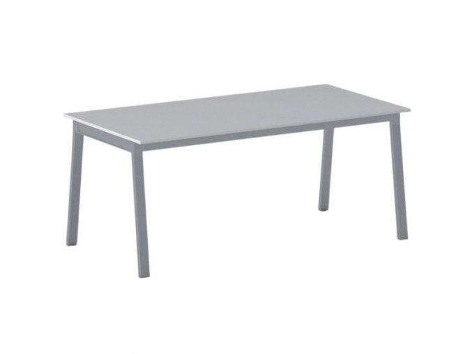 Kancelářský pracovní stůl PRIMO BASIC, šedostříbrná podnož, 1800 x 900 mm, šedá
