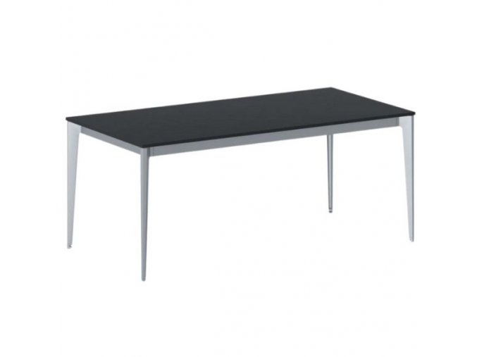 Kancelářský stůl PRIMO ACTION, šedostříbrná podnož, 1800 x 900 mm, grafitová