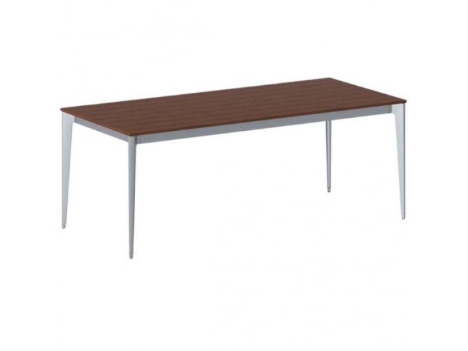 Kancelářský stůl PRIMO ACTION, šedostříbrná podnož, 2000 x 900 mm, třešeň