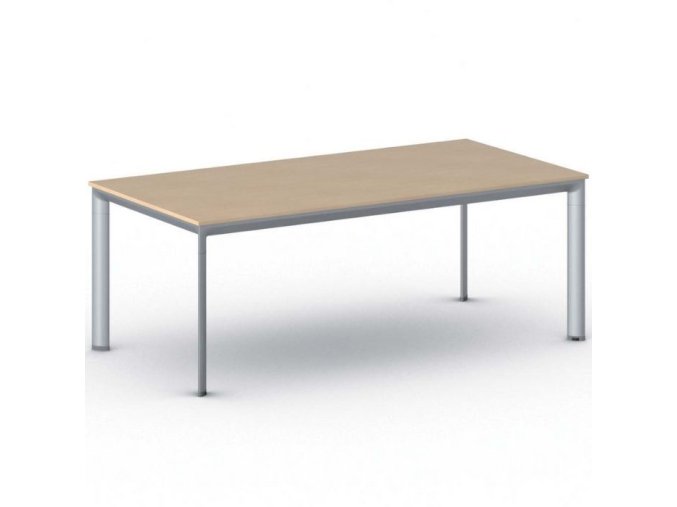 jednaci kancelarsky stul primo invitation 200x100 cm sedostribrna podnoz buk 21035