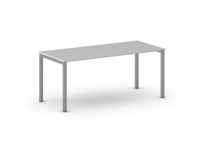 jednaci kancelarsky stul primo square 180x80 cm sedostribrna podnoz seda 104346