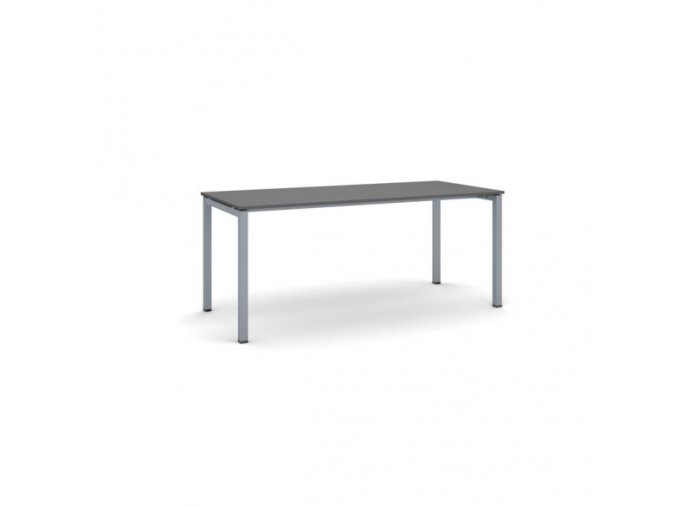 Stůl PRIMO SQUARE se šedostříbrnou podnoží 1800 x 800 x 750 mm, grafit