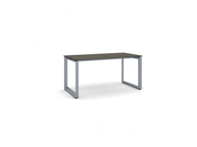 Kancelářský stůl PRIMO INSPIRE, šedostříbrná podnož, 1600 x 800 mm, wenge