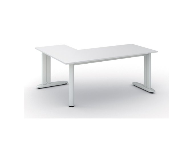 Rohový kancelářský stůl PRIMO FLEXIBLE, 180x140 cm, bílá