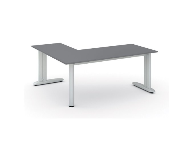Rohový kancelářský stůl PRIMO FLEXIBLE, 180x160 cm, grafit