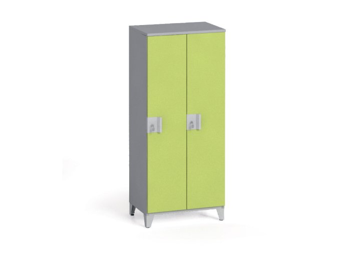 satni skrinka s4 2 oddily 1400 x 600 x 400 mm demont otocny zamek seda zelena 18463