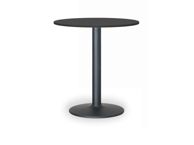 Konferenční stolek FILIP II, průměr 80 cm, černá podnož, grafit