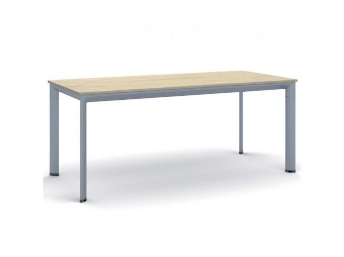 jednaci kancelarsky stul primo invitation 180x80 cm sedostribrna podnoz dub prirodni 21033