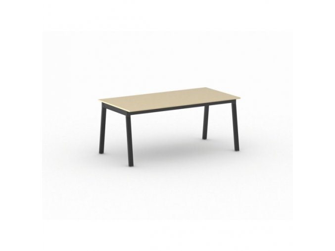 Kancelářský pracovní stůl PRIMO BASIC, černá podnož, 1800 x 900 mm, bříza