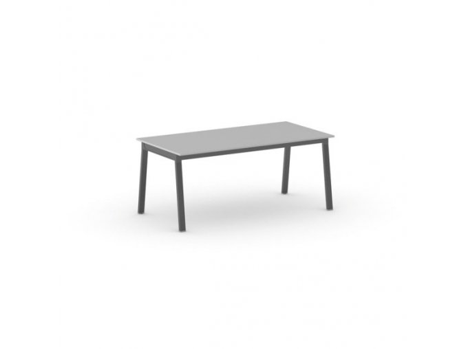Kancelářský pracovní stůl PRIMO BASIC, černá podnož, 1800 x 900 mm, šedá