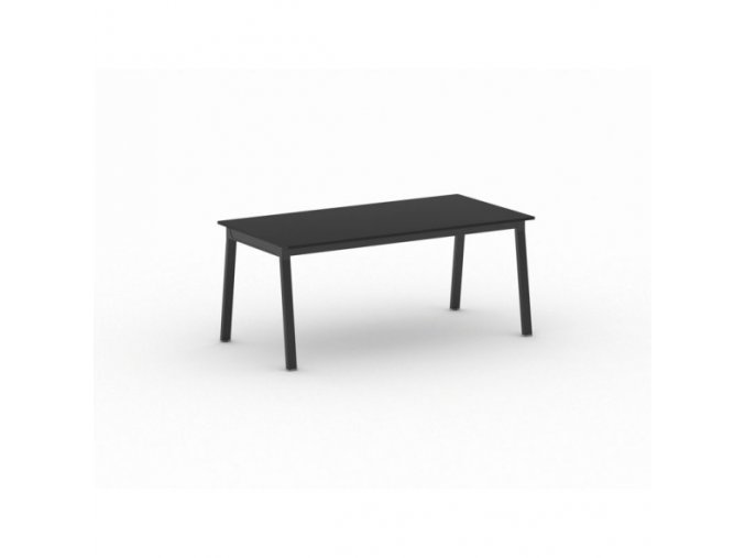 Kancelářský pracovní stůl PRIMO BASIC, černá podnož, 1800 x 900 mm, grafitová
