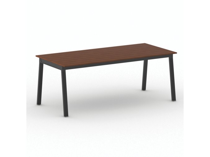 Jednací kancelářský stůl PRIMO BASIC, 200x90 cm, černá podnož, třešeň