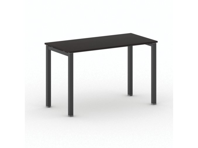 Kancelářský stůl PRIMO SQUARE, 120x60 cm, černá podnož, wenge