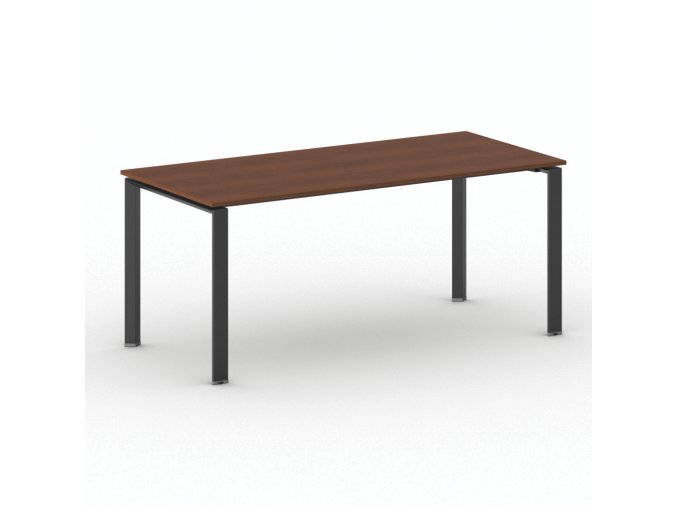 Jednací kancelářský stůl PRIMO INFINITY, 180x90 cm, černá podnož, třešeň