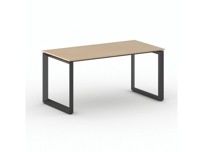 Kancelářský stůl PRIMO INSPIRE, 160x80 cm, černá podnož, buk
