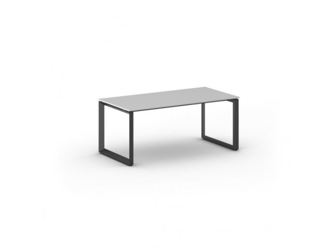 Kancelářský stůl PRIMO INSPIRE, černá podnož, 1800 x 900 mm, šedá