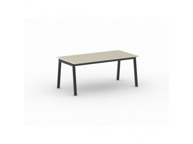 Kancelářský pracovní stůl PRIMO BASIC, černá podnož, 1800 x 900 mm, dub přírodní