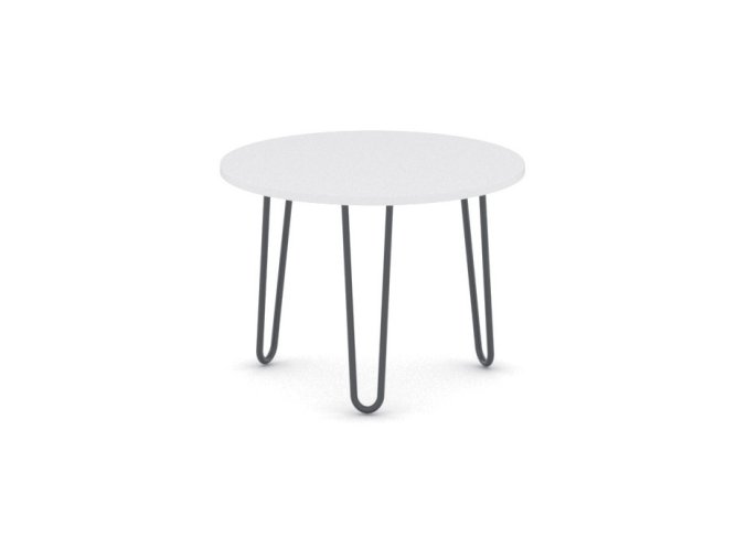 kulaty konferencni stul spider prumer 60 cm cerna podnoz bila 17767