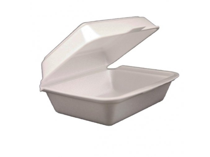 Lunch box z pěnového polystyrenu, jednodílný 190x150x75 mm, balení 400 ks