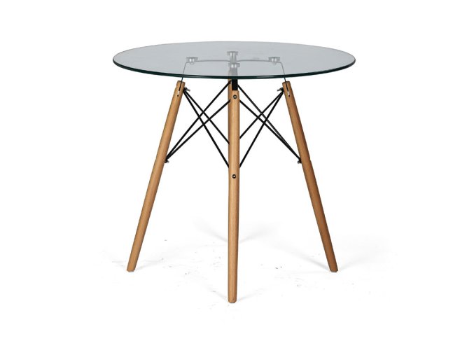 Skleněný stůl VIDRIO, průměr 80 cm