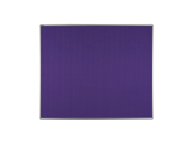 Textilní nástěnka ekoTAB v hliníkovém rámu, 1200 x 900 mm, fialová