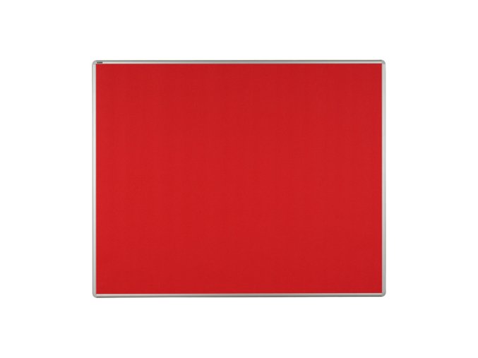 Textilní nástěnka ekoTAB v hliníkovém rámu, 1500 x 1200 mm, červená