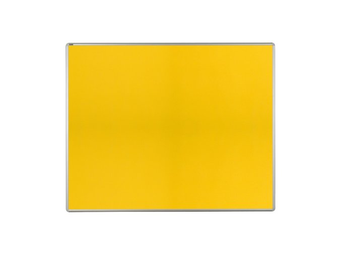 Textilní nástěnka ekoTAB v hliníkovém rámu, 1500 x 1200 mm, žlutá