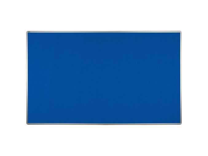 Textilní nástěnka ekoTAB v hliníkovém rámu, 2000 x 1200 mm, modrá