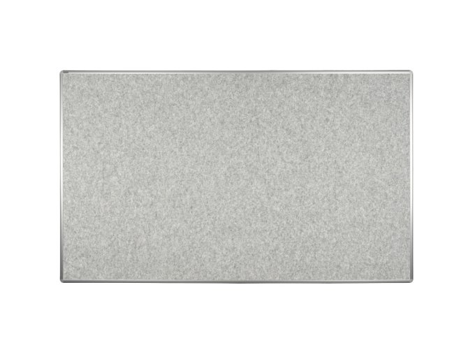 Textilní nástěnka ekoTAB v hliníkovém rámu, 2000 x 1200 mm, šedá