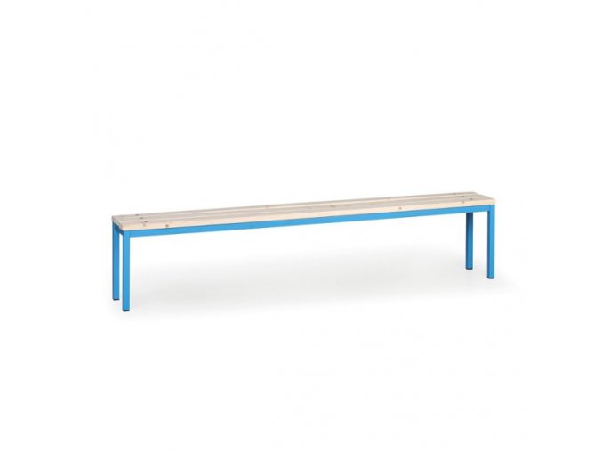 Šatní lavice, sedák - latě, délka 2000 mm, modrá