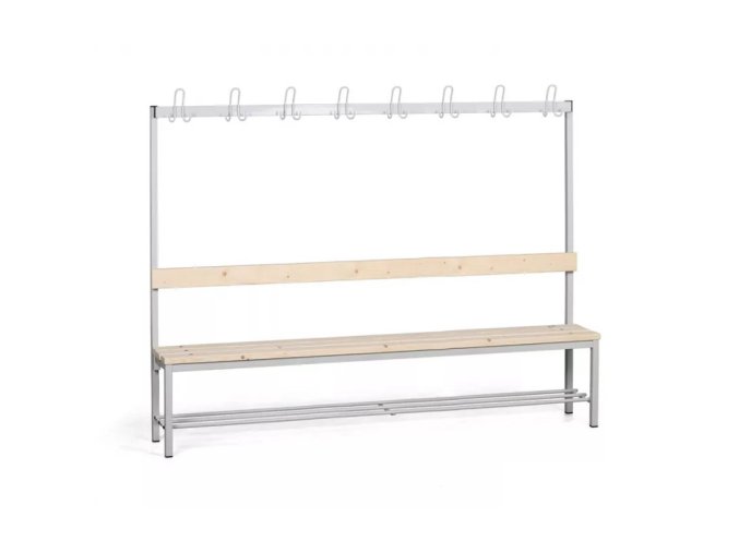 satni lavice s vesakem a botnikem sedak late delka 2000 mm sede nohy 30244