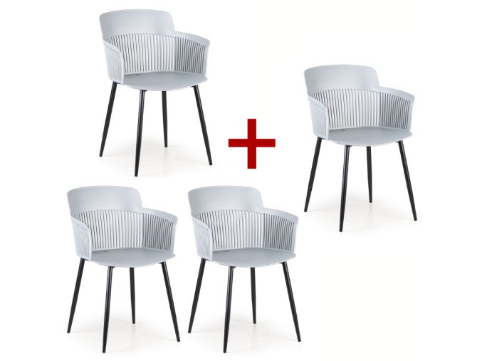 plastova bistro zidle molly 3 1 zdarma seda 112045